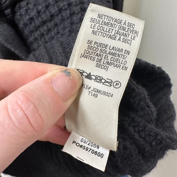 Sm Juicy Couture Vintage Y2K Black Lambswool Cardigan Sweater Faux Fur Collar - Picture 5 of 8